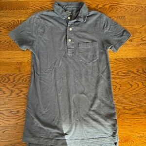 Broken in J Crew blue polo